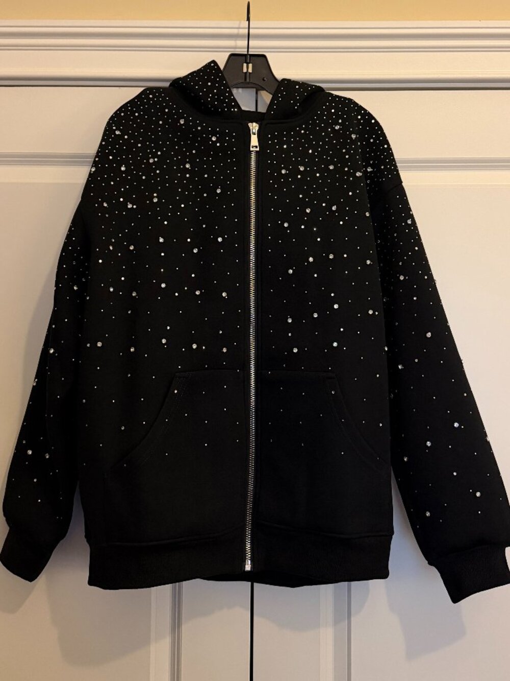 VYBES Rhinestone Galaxy Zip Up - Picture 2 of 6